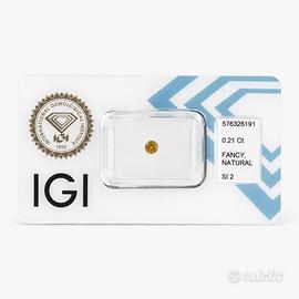 Diamante Fancy Intense Orangy Yellow IGI 0,21ct