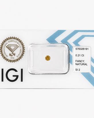 Diamante Fancy Intense Orangy Yellow IGI 0,21ct