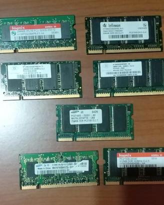 Ram pc fissi e portatili vintage, in blocco, 5€