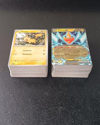 Lotto 200 carte Pokemon tutte diverse