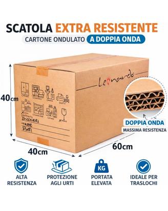 Scatole per trasloco 60x40x40 - 10 pz