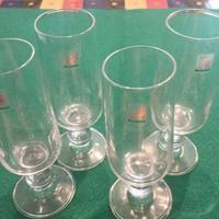 set 4 flute/calici cristallo by Bormioli
