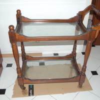 Carrello portavivande  in legno e vetro