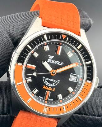 Squale Matic S Orange Mosaic Rubber - Nuovo