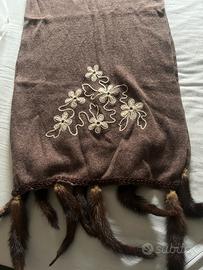 Sciarpa lana marrone