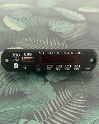 Modulo Decodificatore MP3 Bluetooth fm usb aux