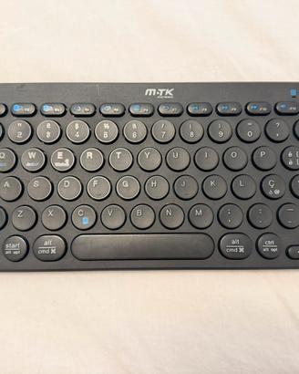 Tastiera wireless Bluetooth tasti tondi QWERTY