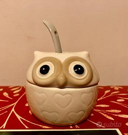 Zuccheriera portazucchero gufo