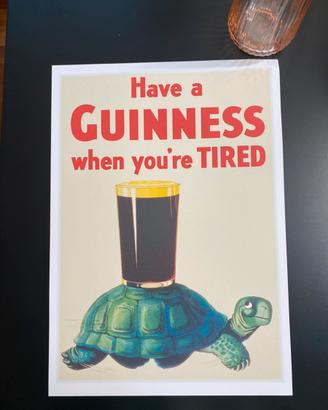 Poster birra Guinness quadro Pub birreria