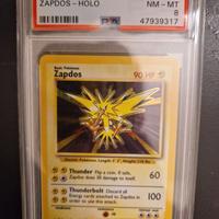 Zapdos holo psa 8 carta gradata set base