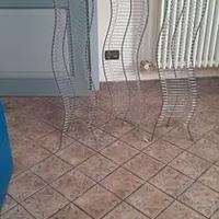 Tre porta cd/dvd in acciaio.