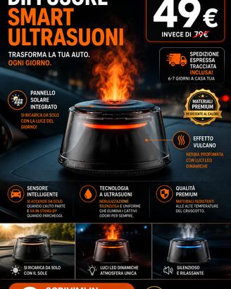 diffusore smart ultrasuoni per automobili