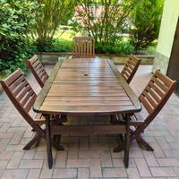 Set tavolo , sedie da giardino Pircher con ombrell