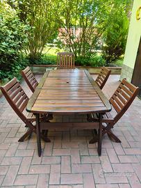 Set tavolo , sedie da giardino Pircher con ombrell