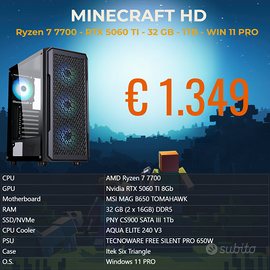 Ryzen 7 7700 - RTX 5060 TI - 32 GB - 1TB