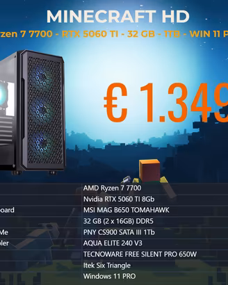 Ryzen 7 7700 - RTX 5060 TI - 32 GB - 1TB
