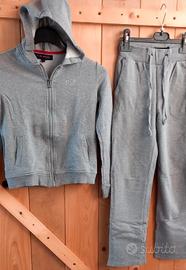 Set Tuta maglia felpa con cappuccio zip Pantaloni 