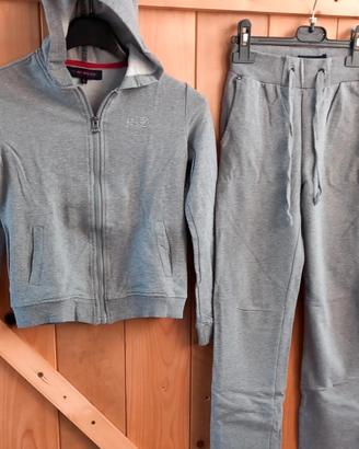 Set Tuta maglia felpa con cappuccio zip Pantaloni 