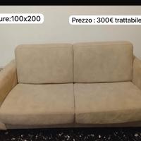 Divano lavabile con letto matrimoniale estraibile