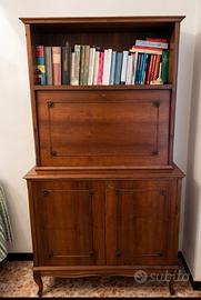 MOBILE SECRETAIRE CON LIBRERIA E SCRITTOIO