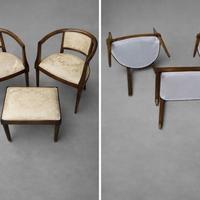 Sedie e poggiapiedi neo classici