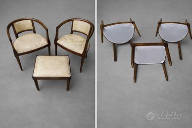 Sedie e poggiapiedi neo classici