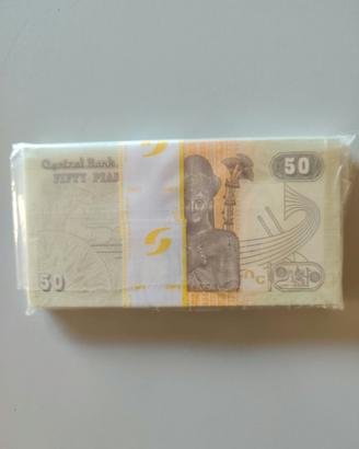 EGITTO - Mazzetta banconote FdS da 50 Piastres
