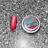 Gel rosso glitter