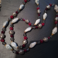 Perle fermaglio argento e vetro di Murano vintage