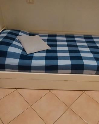 letto singolo + rete e materasso  estraibile