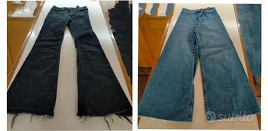 JEANS DONNA A ZAMPA ELASTICIZZATI TG. S