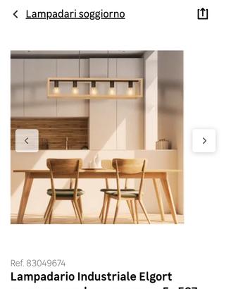 lampadario stile industriale 