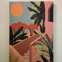 Stampa su tela esotica 60x90cm