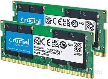 Crucial 16GB 2x8GB DDR4 3200MHz SODIMM RAM Laptop