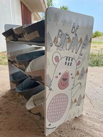 Scaffale porta giochi cameretta bambino infanzia