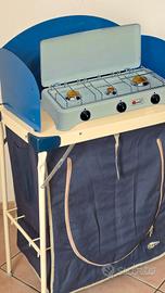 Mobiletto  porta fornello da campeggio