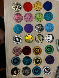 Lotto 28 monete Pokemon grandi