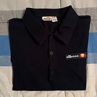 Maglia polo vintage Ellesse nera taglia L / 52