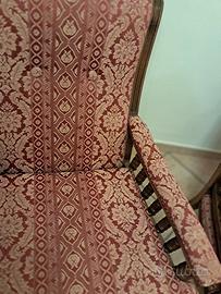 2 poltrone antiche in legno massello 