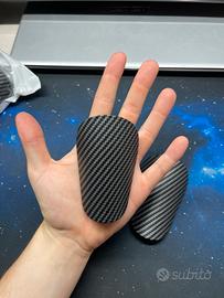 Mini parastinchi calcio fibra di carbonio