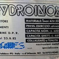 cisterna alimentare acciao inox 500 litri