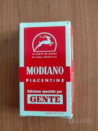 Carte da gioco pubblicità Gente Modiano 