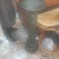 antica colonna in marmo verde alpino 