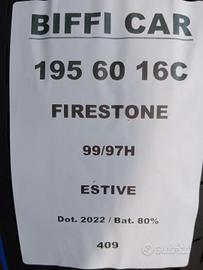 2 GOMME 195 60 16C FIRESTONE A409