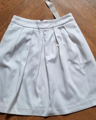 Gonna bianca piquet cotone Stradivarius tg 34 XS
