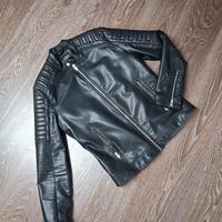 Giacca di pelle nera