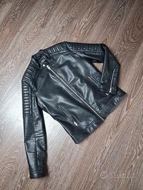 Giacca di pelle nera