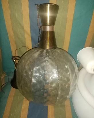 lampada sospensione sferica vintage