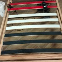 lettino in ferro battuto con rete ortopedica