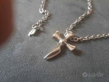 Collana Police in acciaio con crocifisso stilizzat